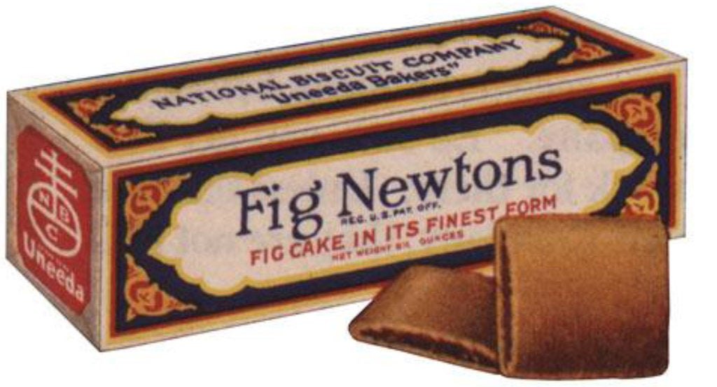 A vintage Fig Newtons box from the National Biscuit Company